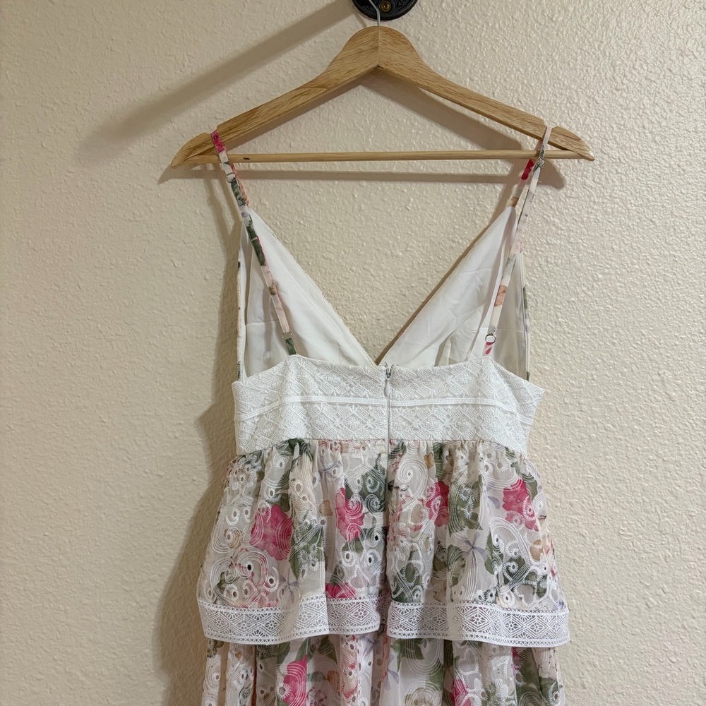 Women’s Tiered floral print chiffon maxi dress V-neck Gianni Bini - Picture 9 of 11